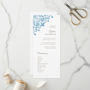Programa Casamento de padrão Regency French Blue Fleur de L