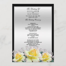 Programa Casamento de prata de Rosas elegantes chic