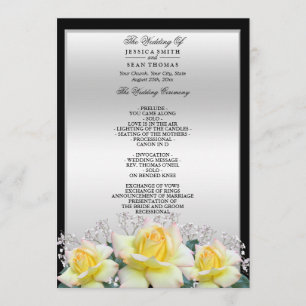 Programa Casamento de prata de Rosas elegantes chic
