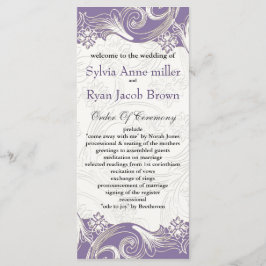 Programa Casamento de primavera Floral Púrpura e Branca