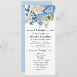 Programa Casamento de Rosas Brancas de Hydrangea Blue Water