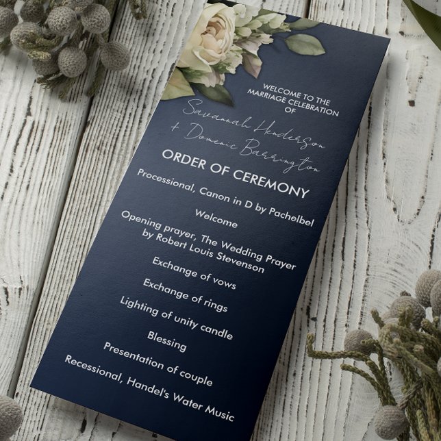 Programa Casamento de Rosas Dusty Blue Boho (Criador carregado)
