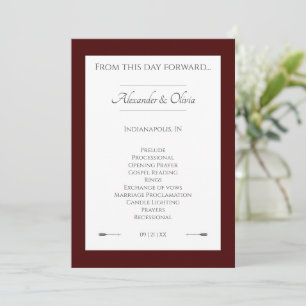 Programa Casamento de setas minimalista Vermelho