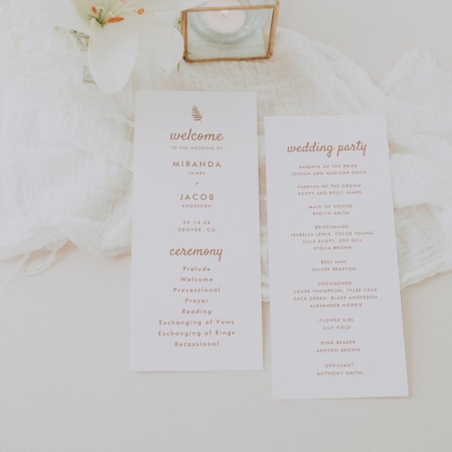 Programa Casamento de Verão Moderno com Folha de Palmeira B (Criador carregado)
