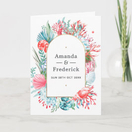 Programa Casamento de Vida no Mar de Teal e Coral