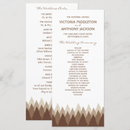 Programa Casamento de Woodland da Floresta Castanha