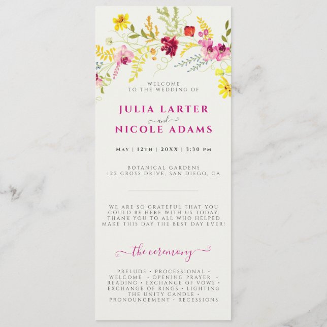 Programa Casamento de Wreath com Orquídeas Selvagens Rosa P (Frente)