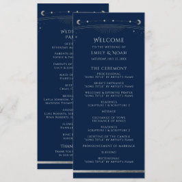 Programa Casamento do Sol Lua Estrelas Prata Dourado Navy C