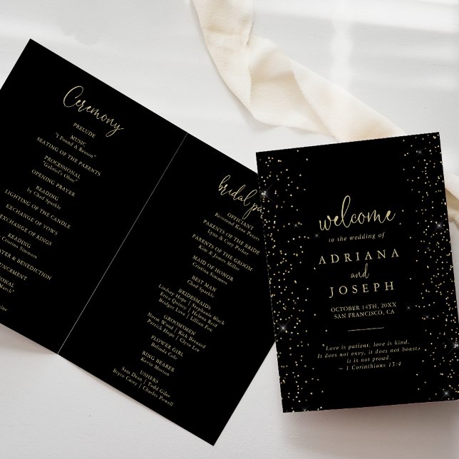 Programa Casamento Dobrado do Script de Caligrafia Confetti (Criador carregado)
