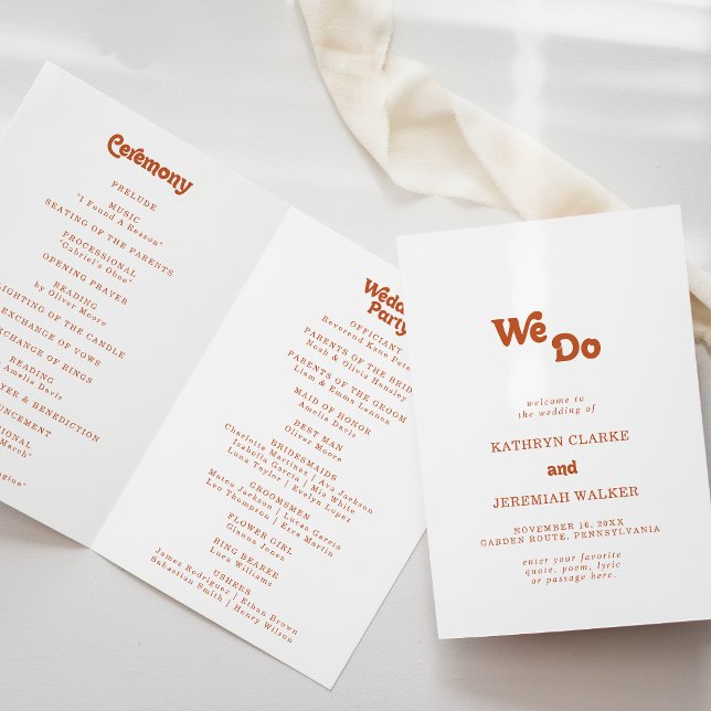 Programa Casamento Dobrado Simples Terracota Formal (Criador carregado)