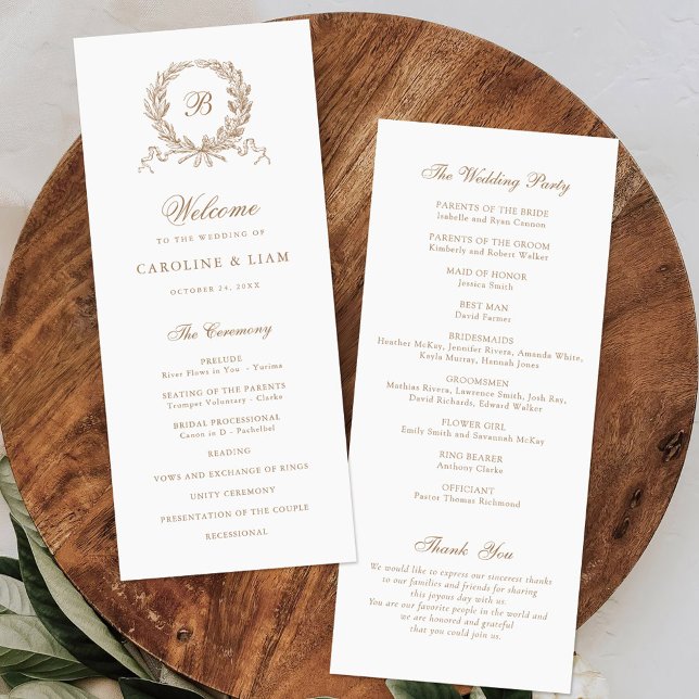 Programa Casamento Dourado de Oak Oak Oak Elegante (Criador carregado)