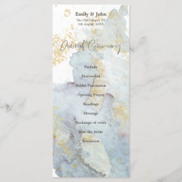 Programa Casamento Dourado de Script Castanho de Ombre Azu