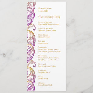 Programa Casamento Dourado e Púrpura da Paisley