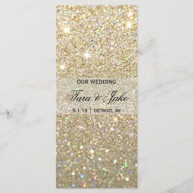 Programa Casamento - Dourado Glit Fab (Frente)