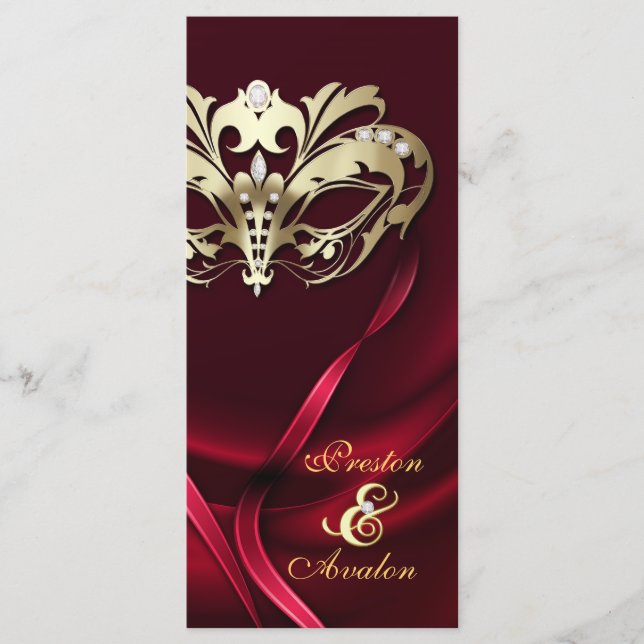 Programa Casamento Dourado Mascarada REd Jeweled (Frente)