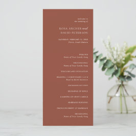 Programa Casamento Editorial Moderno em Cobre Rústico