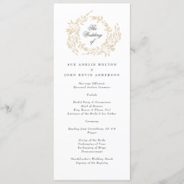 Programa Casamento Elegante Clássico do Monograma tradicion