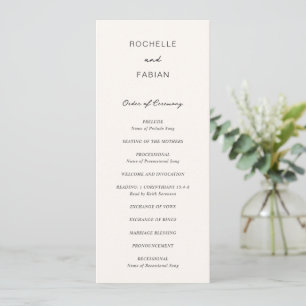 Programa Casamento Elegante Creme Simples