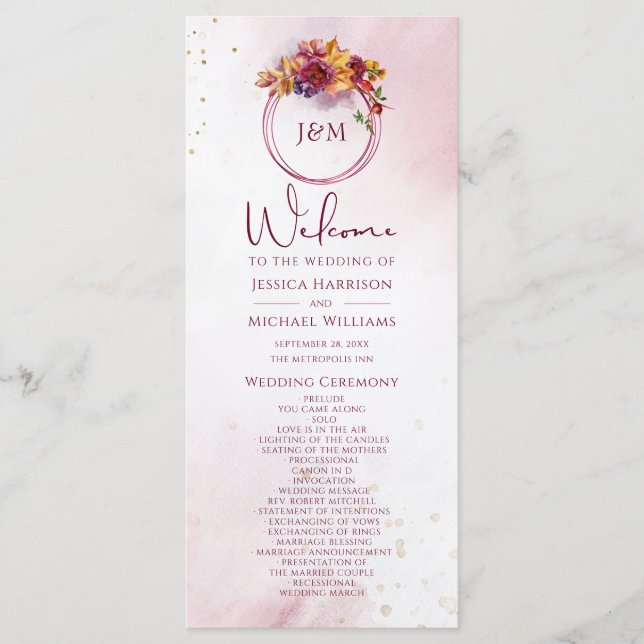 Programa Casamento Elegante de Buquê de Queda de Água da Bu (Frente)