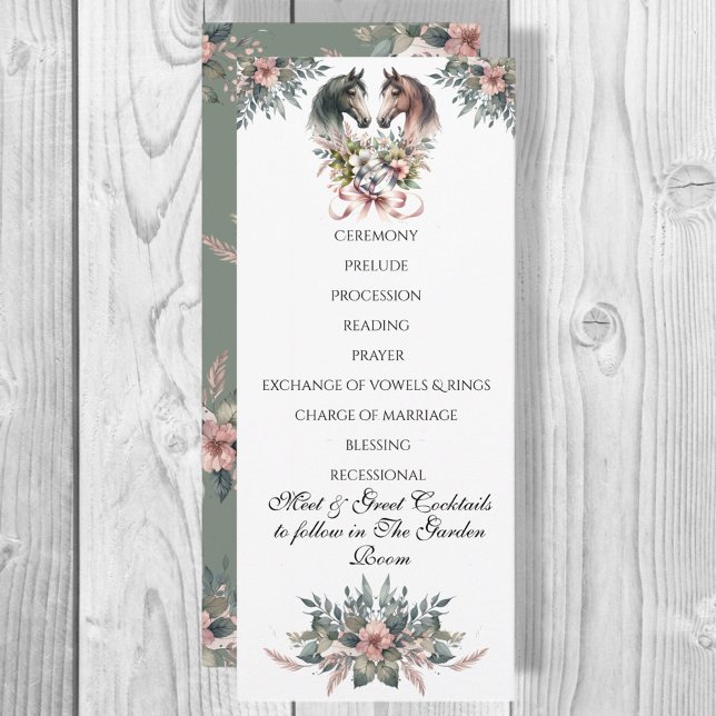 Programa Casamento Elegante de Cavalo de Primavera (Enjoy this beautiful collection of elegant watercolor designs.)