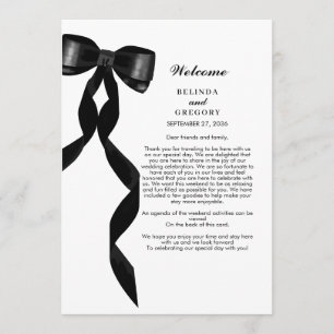 Programa Casamento Elegante de Fita Arco Negra Formal