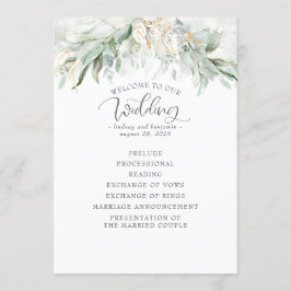 Programa Casamento Elegante de Folhas Douradas do