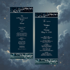 Programa casamento elegante do céu da galáxia azul