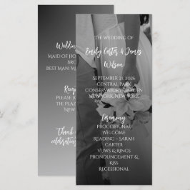 Programa Casamento Elegante em Preto e Branco