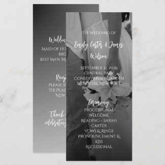 Programa Casamento Elegante em Preto e Branco