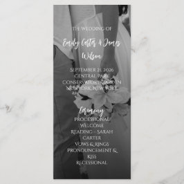 Programa Casamento Elegante em Preto e Branco