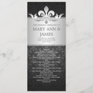 Programa Casamento Elegante Fleur De Lis Black
