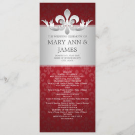 Programa Casamento Elegante Fleur De Lis Red