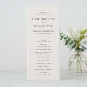 Programa Casamento Elegante Neutro e Limpo