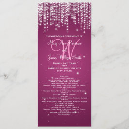 Programa Casamento Elegante Noite Dazzle Berry Pin