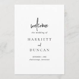 Programa Casamento Elegante Preto e Branco Atemporal