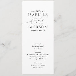 Programa Casamento Elegante Simples Chic Moderno Negro e Br