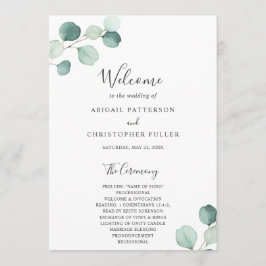 Programa Casamento Elegante Simples Sage Greenery Eucalipto