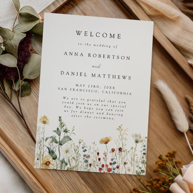 Programa Casamento em Campo de Flores Silvestres de Verão (Criador carregado)
