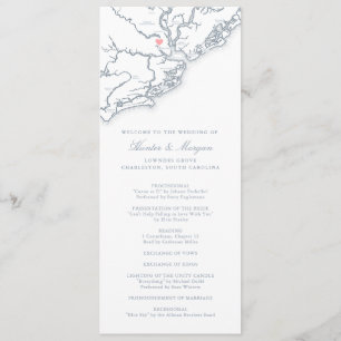 Programa Casamento em Charleston Carolina do Sul Azul Poeir