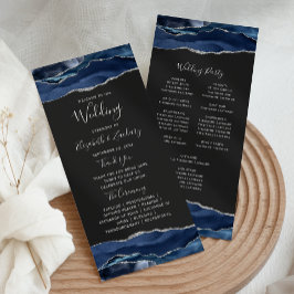 Programa Casamento Escuro Azul Naval Ágata Prata