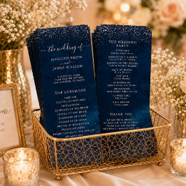 Programa Casamento Estrela Noite Azul Marinho Brilho Prata