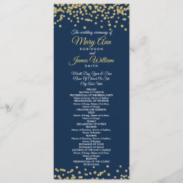Programa Casamento Faux Glitter Confetti Marinho D