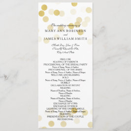 Programa Casamento Faux Gold Foil Glitter Lights