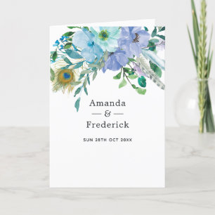 Programa Casamento Floral Boho com Azul e Hortelã