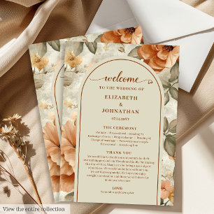 Programa Casamento Floral Boho Copper Marfim Oliva Sage