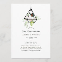 Programa Casamento Floral Boho Geométrico em Terrário