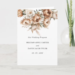 Programa Casamento Floral Boho Outono Pampas Terracota Rúst