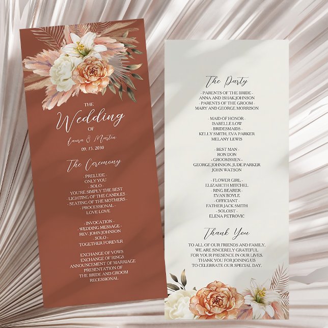 Programa Casamento Floral Boho Rústico (Criador carregado)