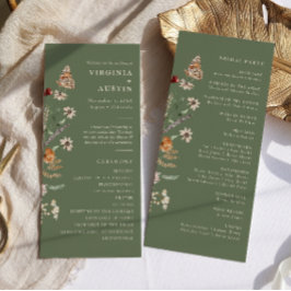 Programa Casamento Floral Boho Sage