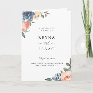 Programa Casamento Floral Botânico De Pêssego Azul